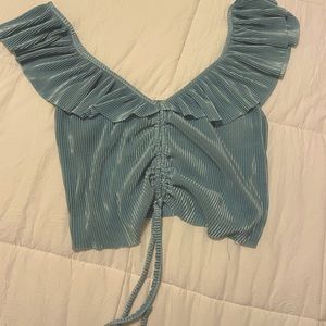 Light blue/teal super cute Zara crop top